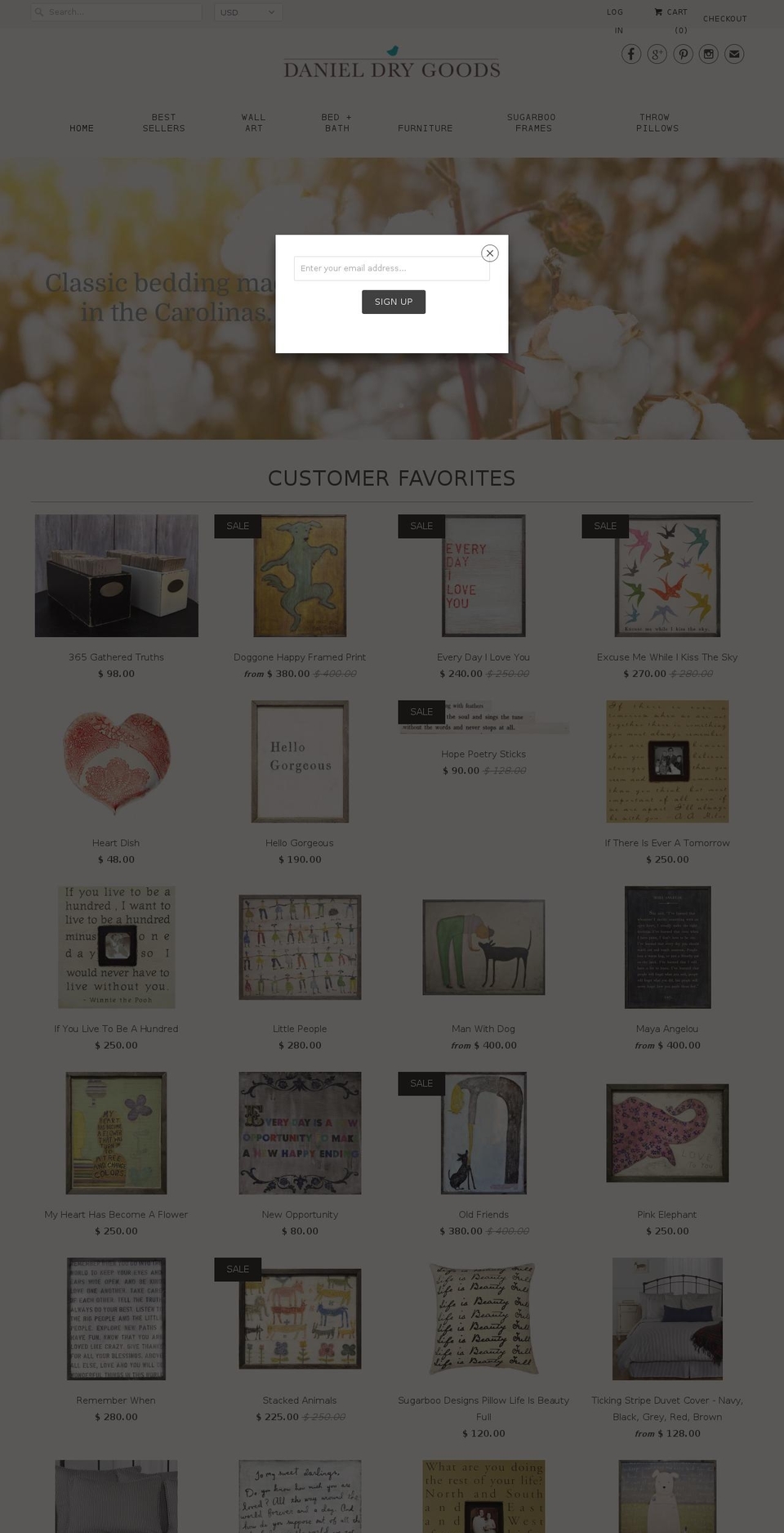 danieldrygoods.com shopify website screenshot