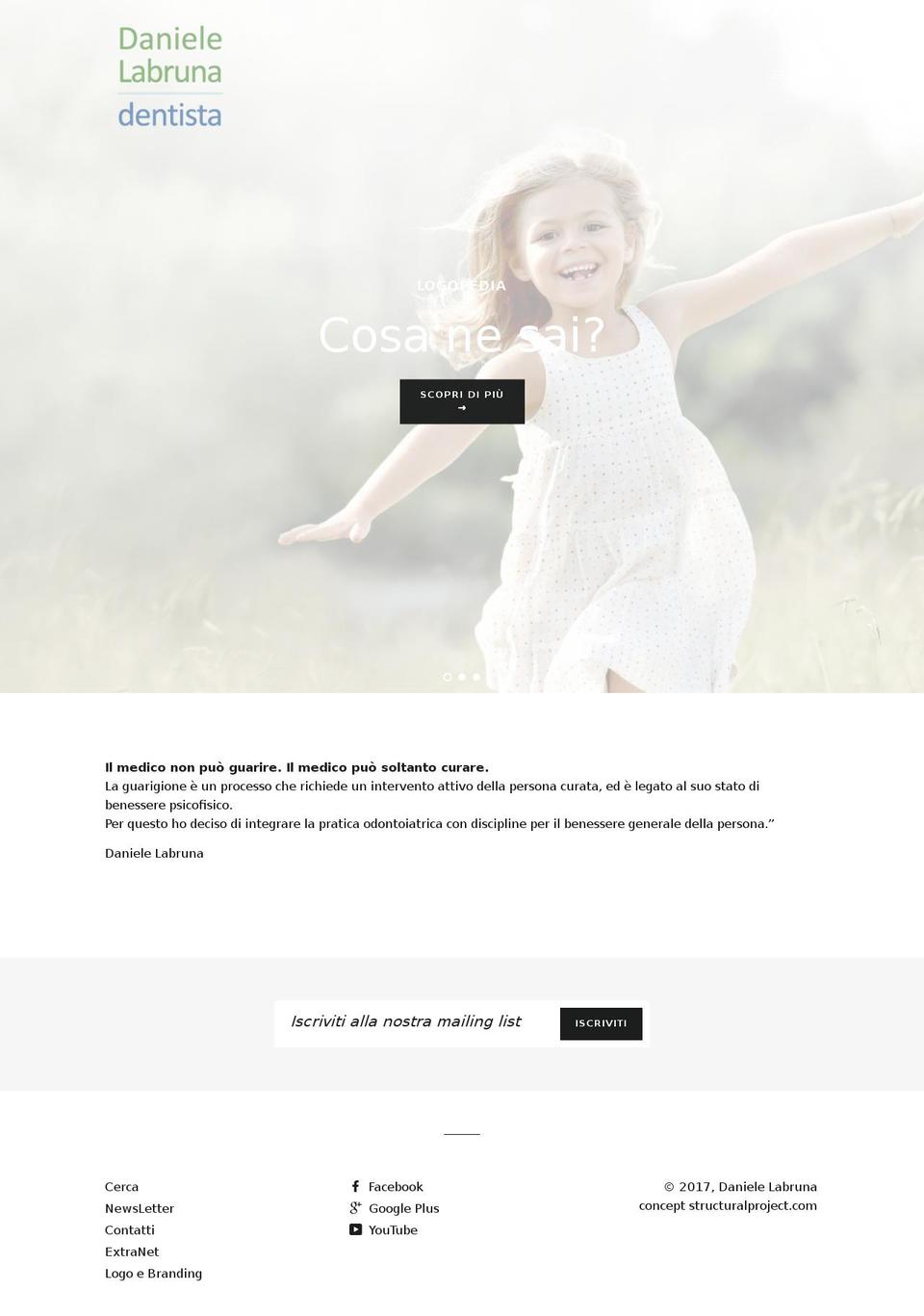 danielelabruna.com shopify website screenshot