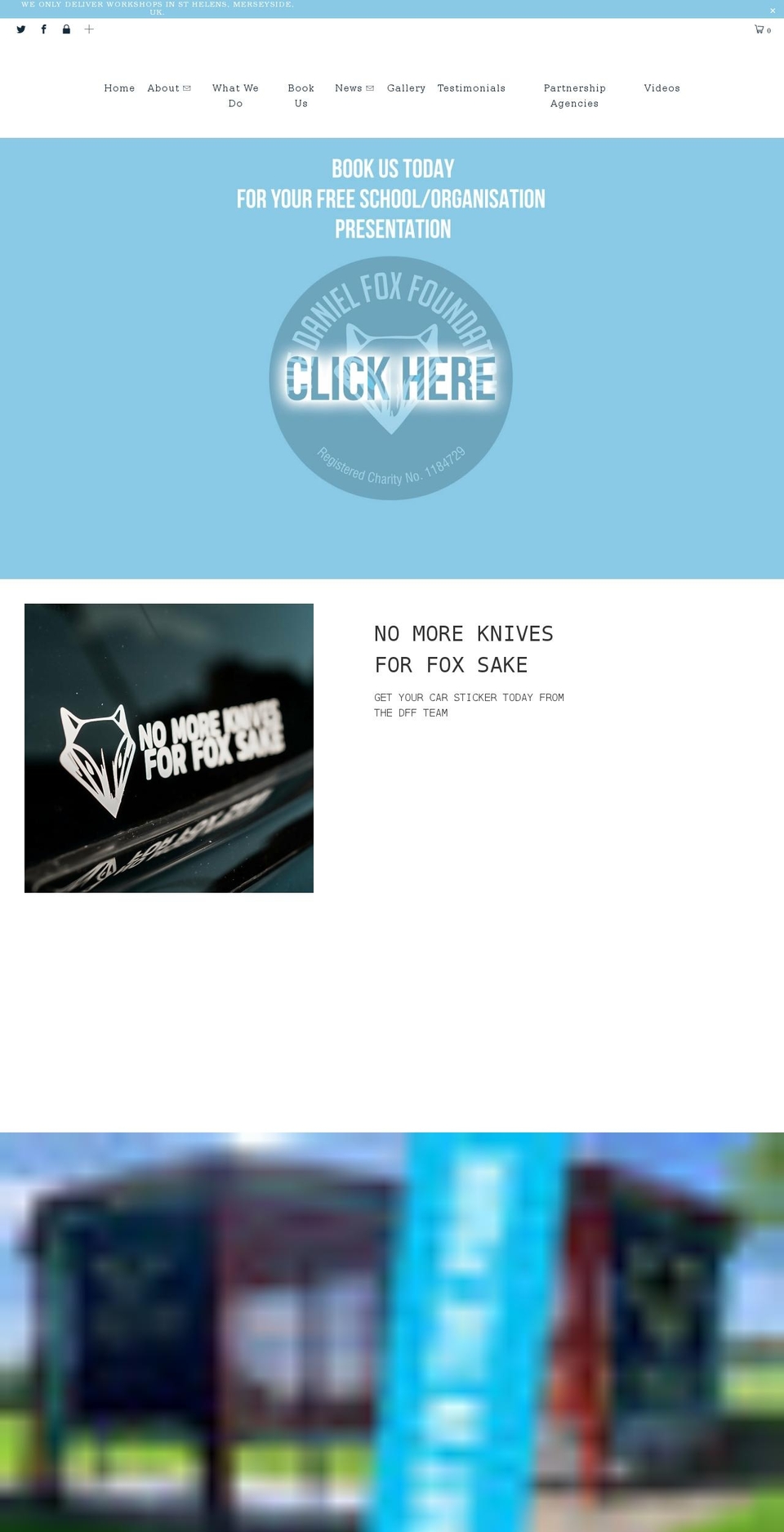 danielfoxfoundation.org.uk shopify website screenshot