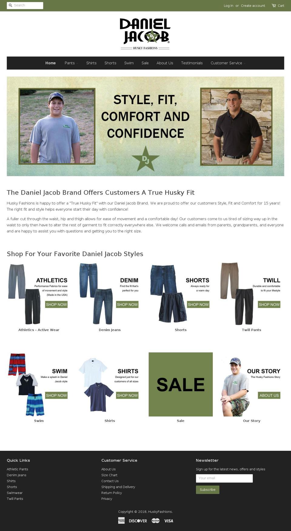 danieljacobclothing.com — Shopify storefront screenshot