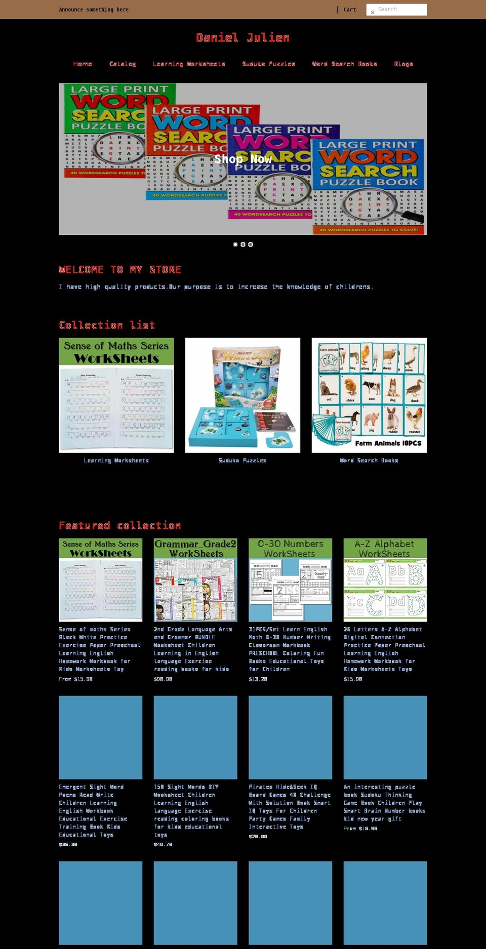 danieljulien.com shopify website screenshot
