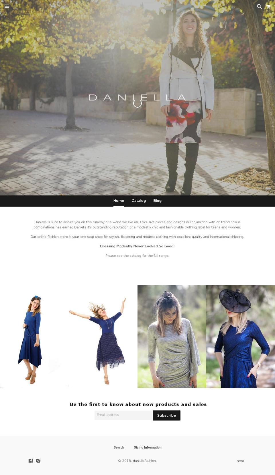 daniellafashion.com shopify website screenshot