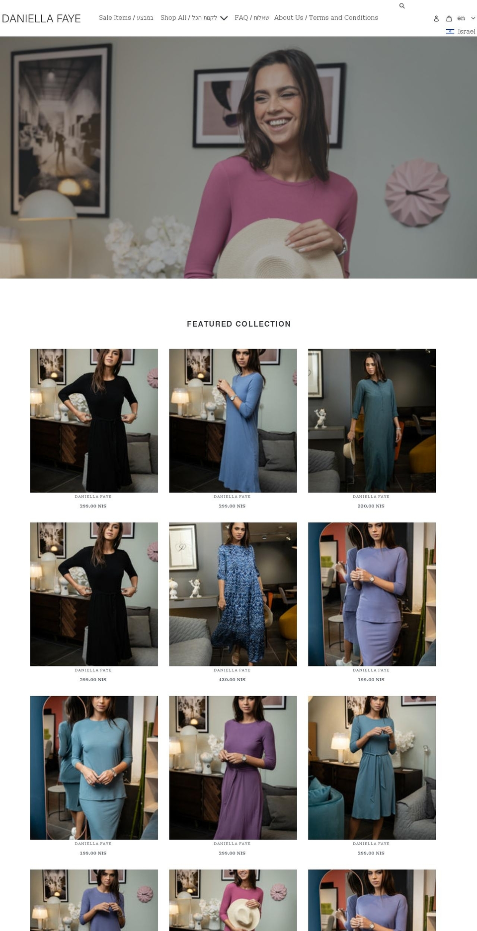 daniellafaye.com shopify website screenshot