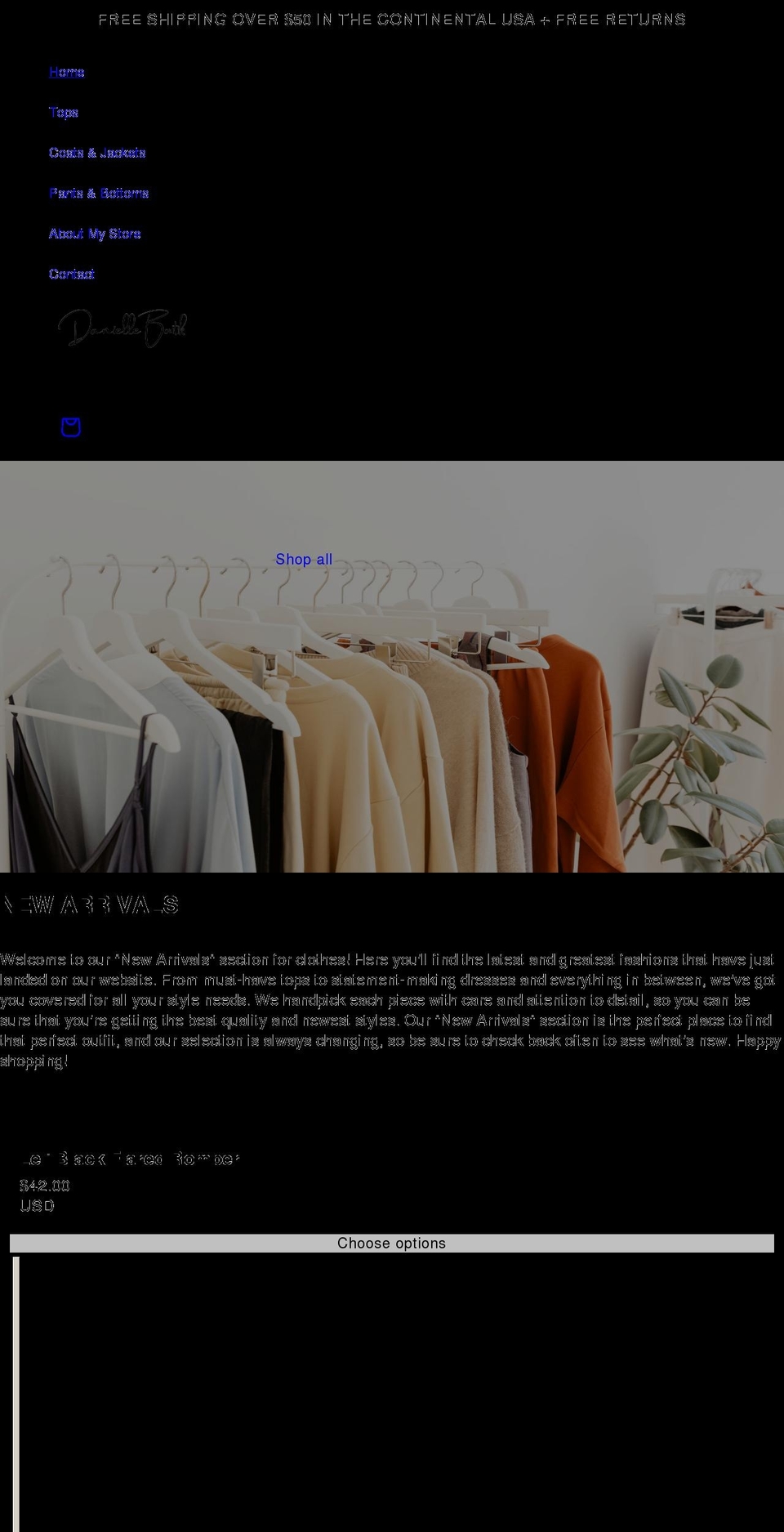 danielleboutik.com shopify website screenshot