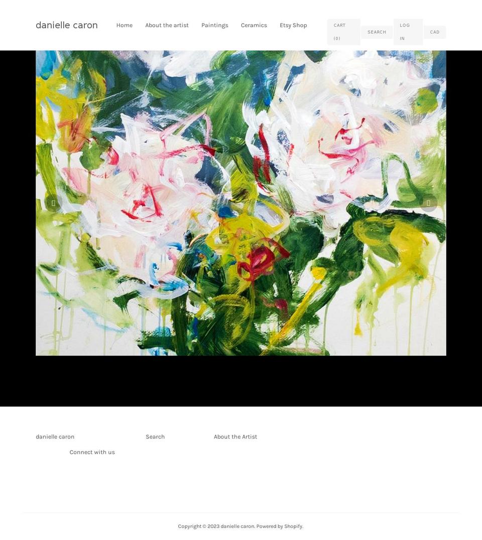 daniellecaron.net shopify website screenshot
