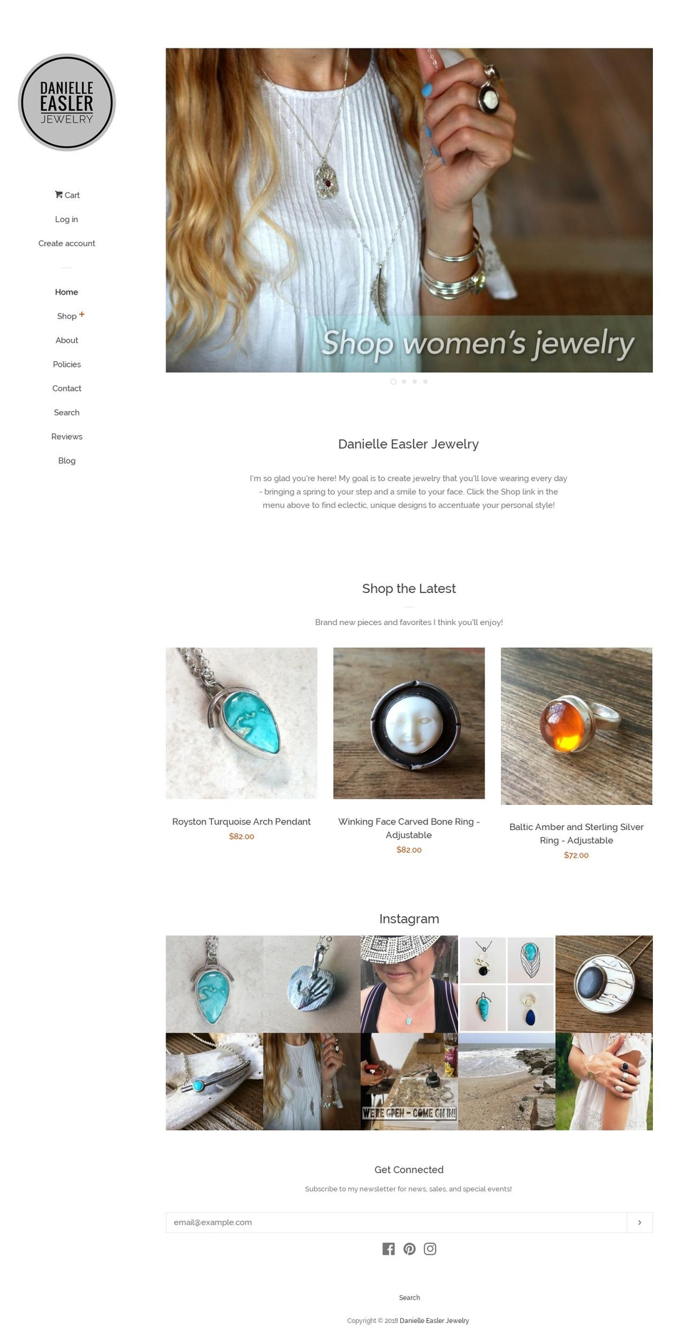 danielleeasler.com shopify website screenshot