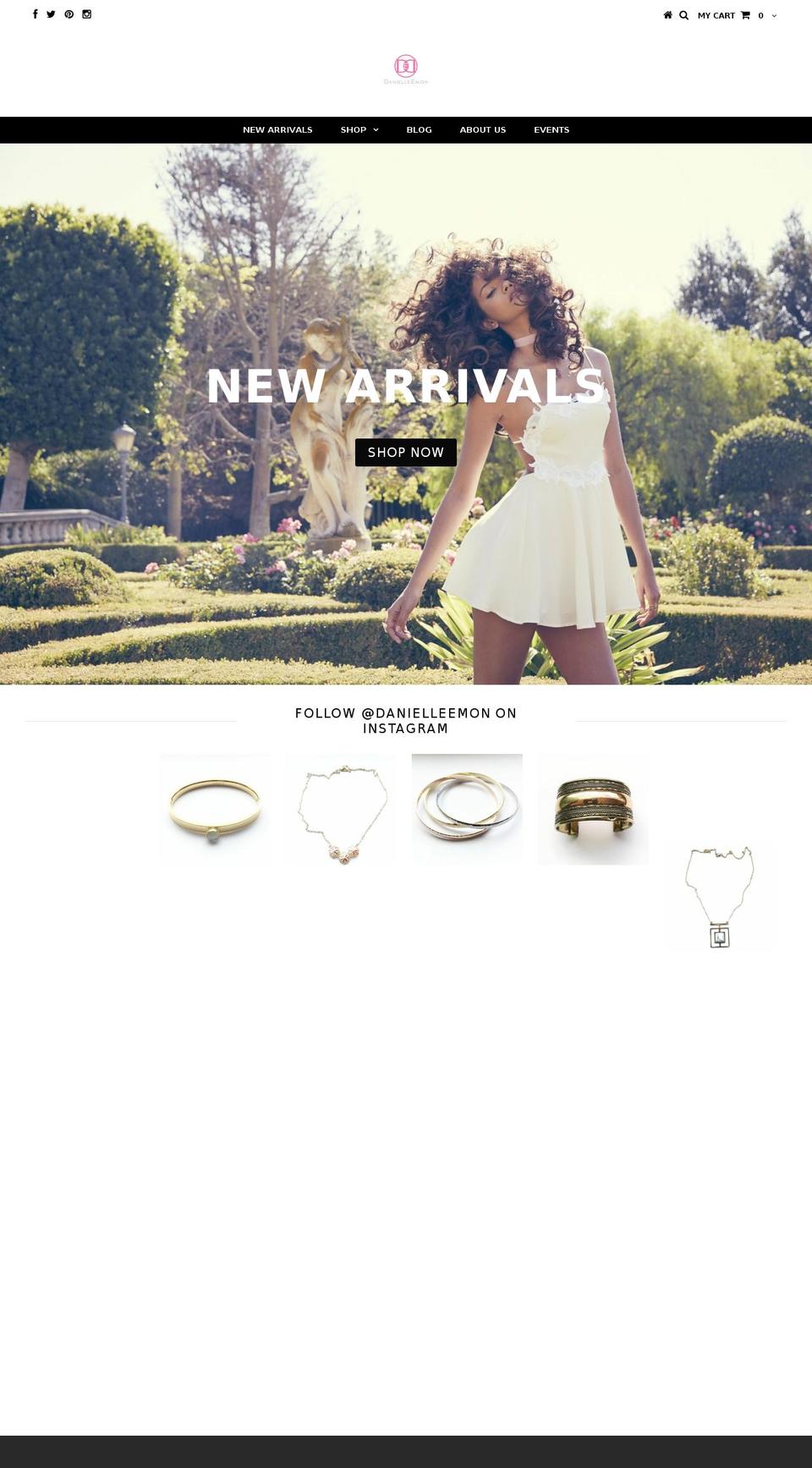 danielleemon.com shopify website screenshot