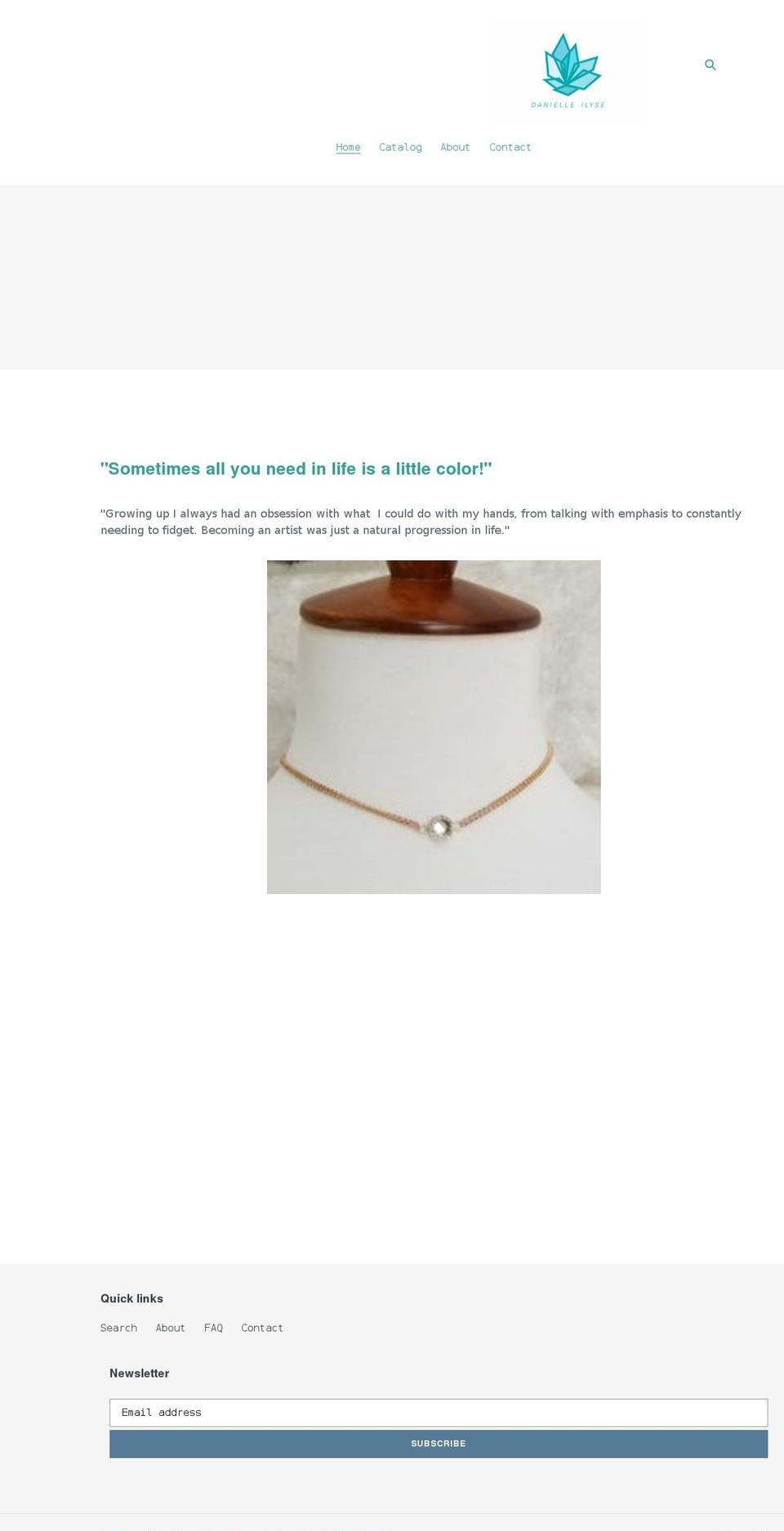 danielleilyse.com shopify website screenshot