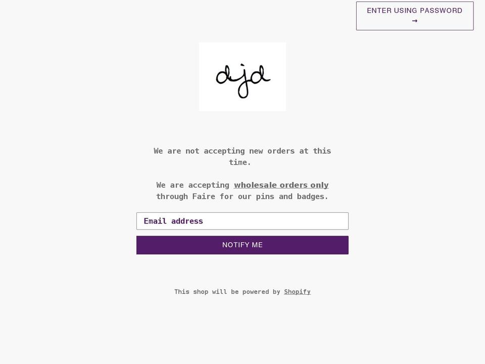 daniellejoydesigns.com shopify website screenshot