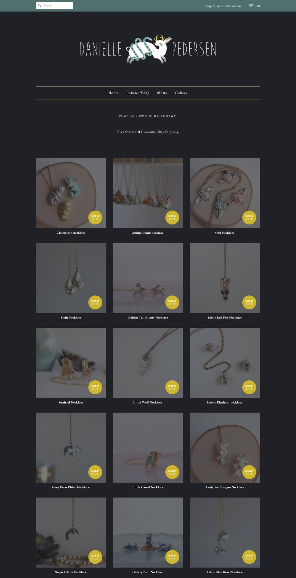 daniellepederson.com — Shopify storefront screenshot