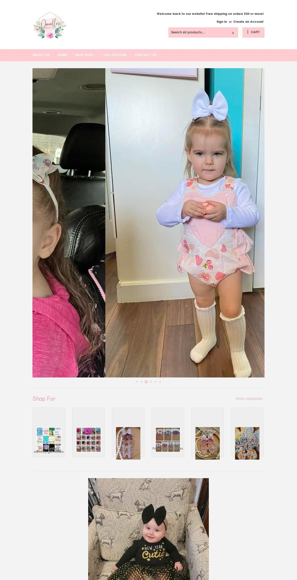 daniellespretties.com shopify website screenshot