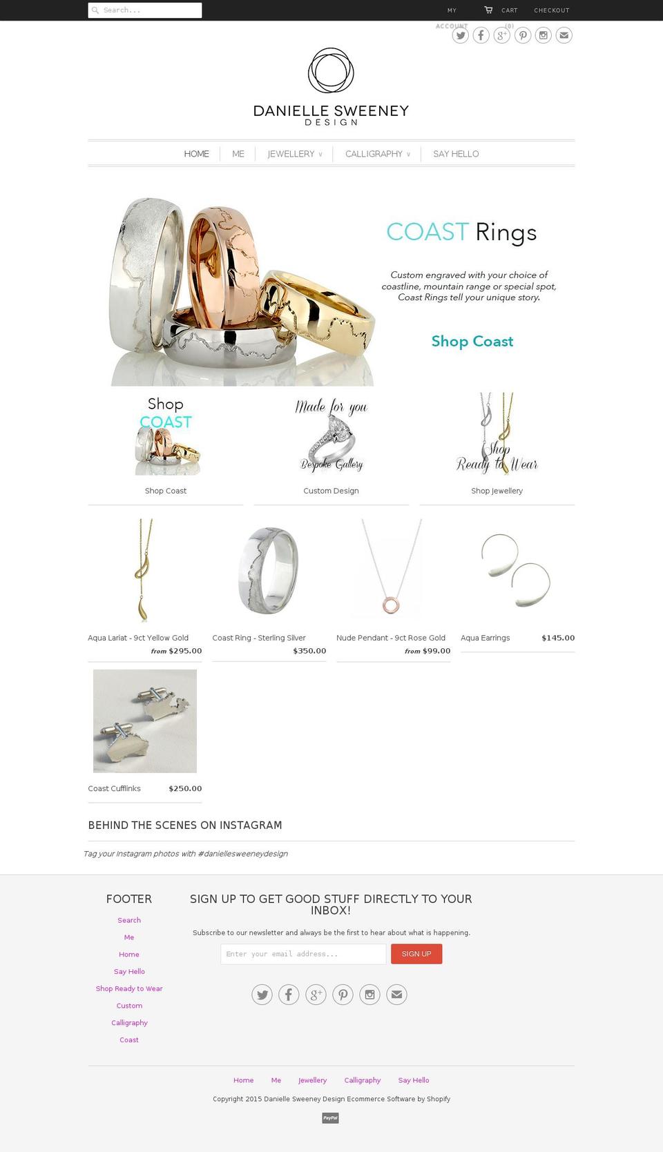 daniellesweeneydesign.com.au shopify website screenshot