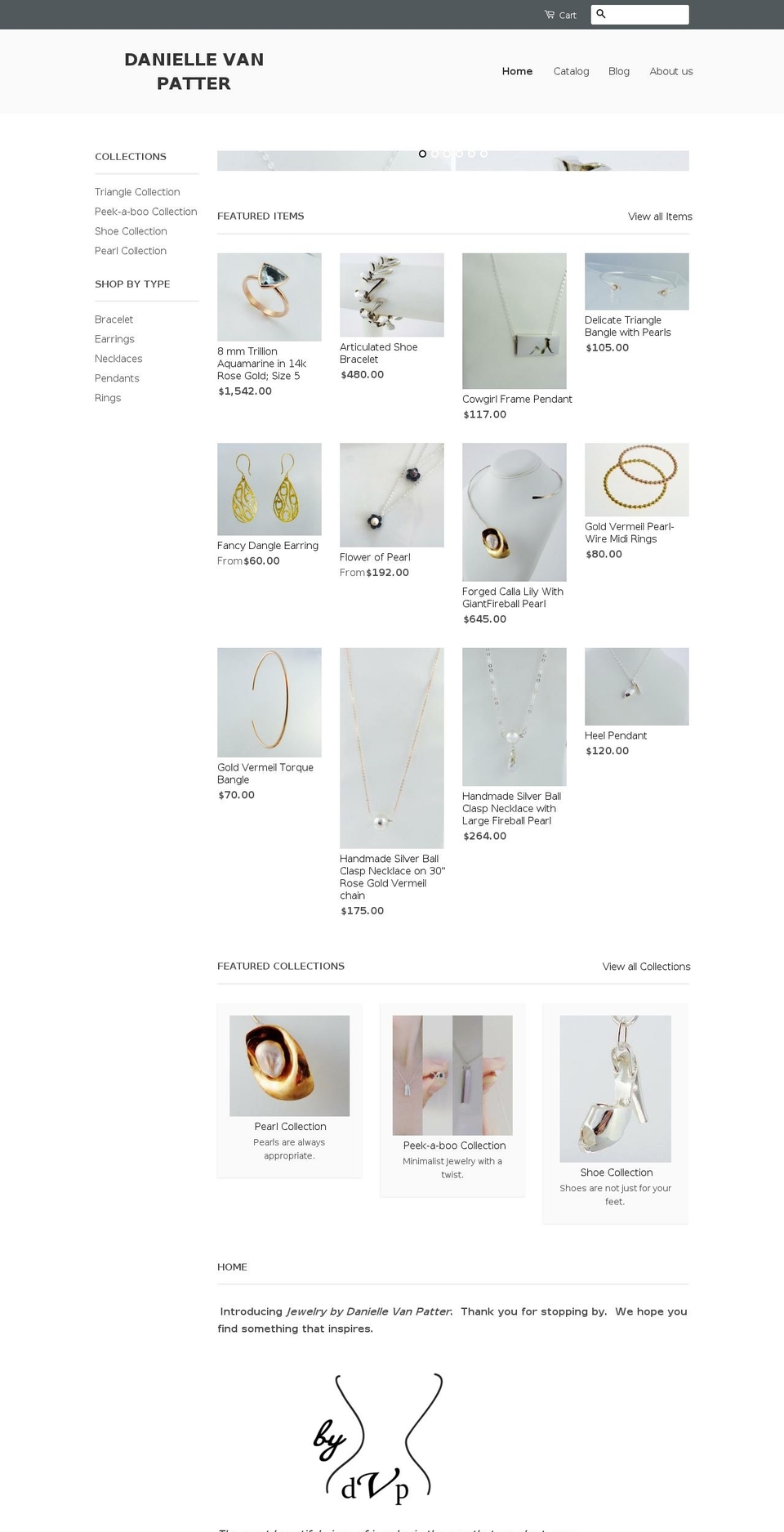 daniellevanpatter.com — Shopify storefront screenshot