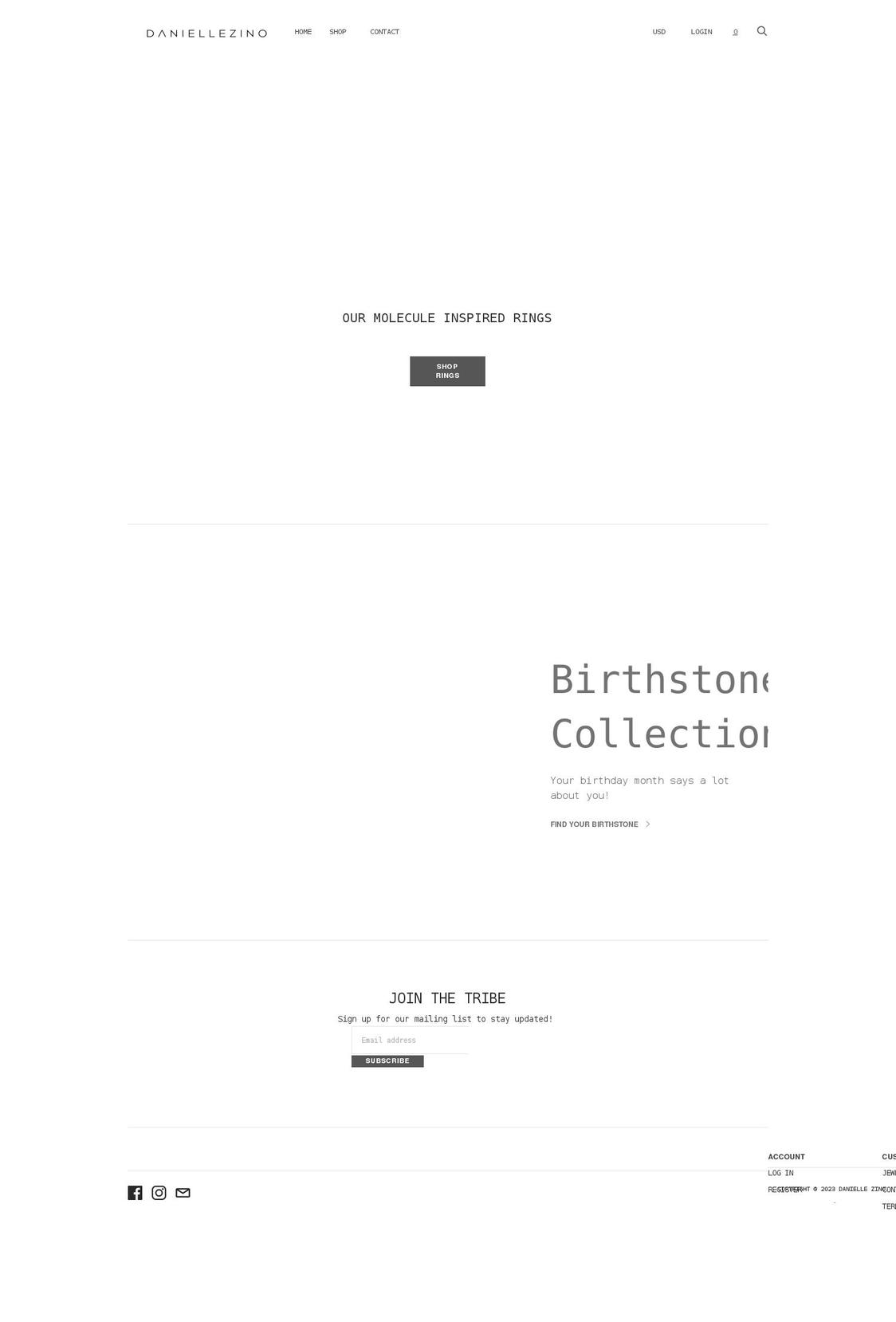 daniellezino.com shopify website screenshot
