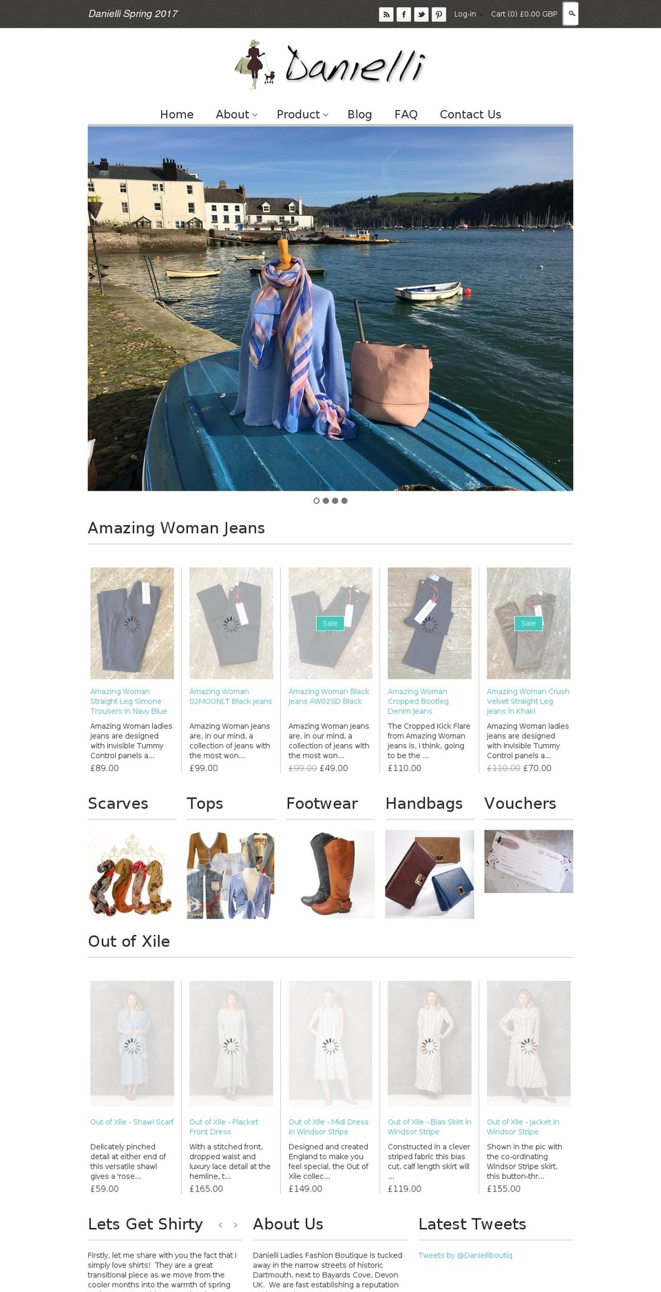 danielli.co.uk shopify website screenshot