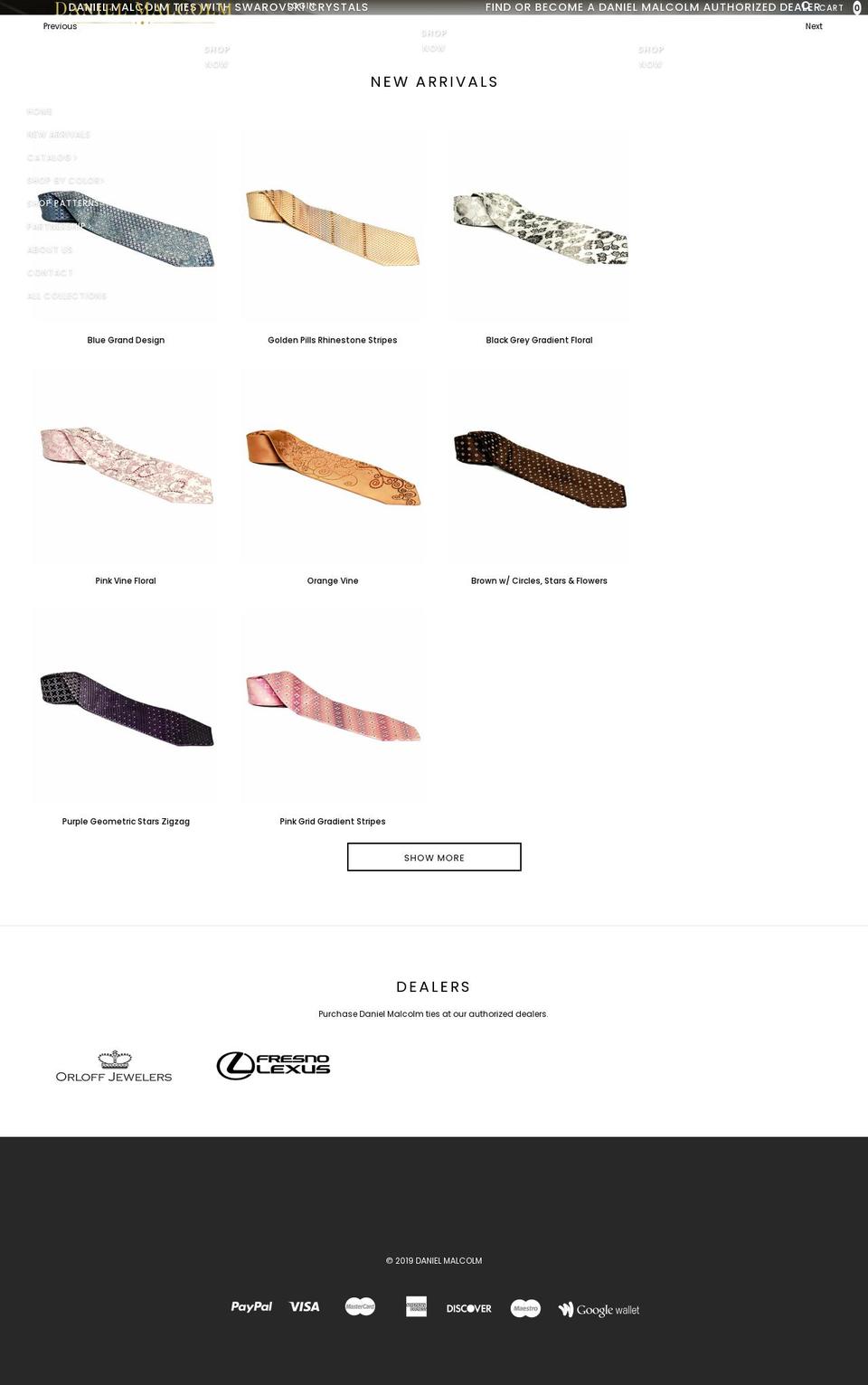 danielmalcolm.com shopify website screenshot