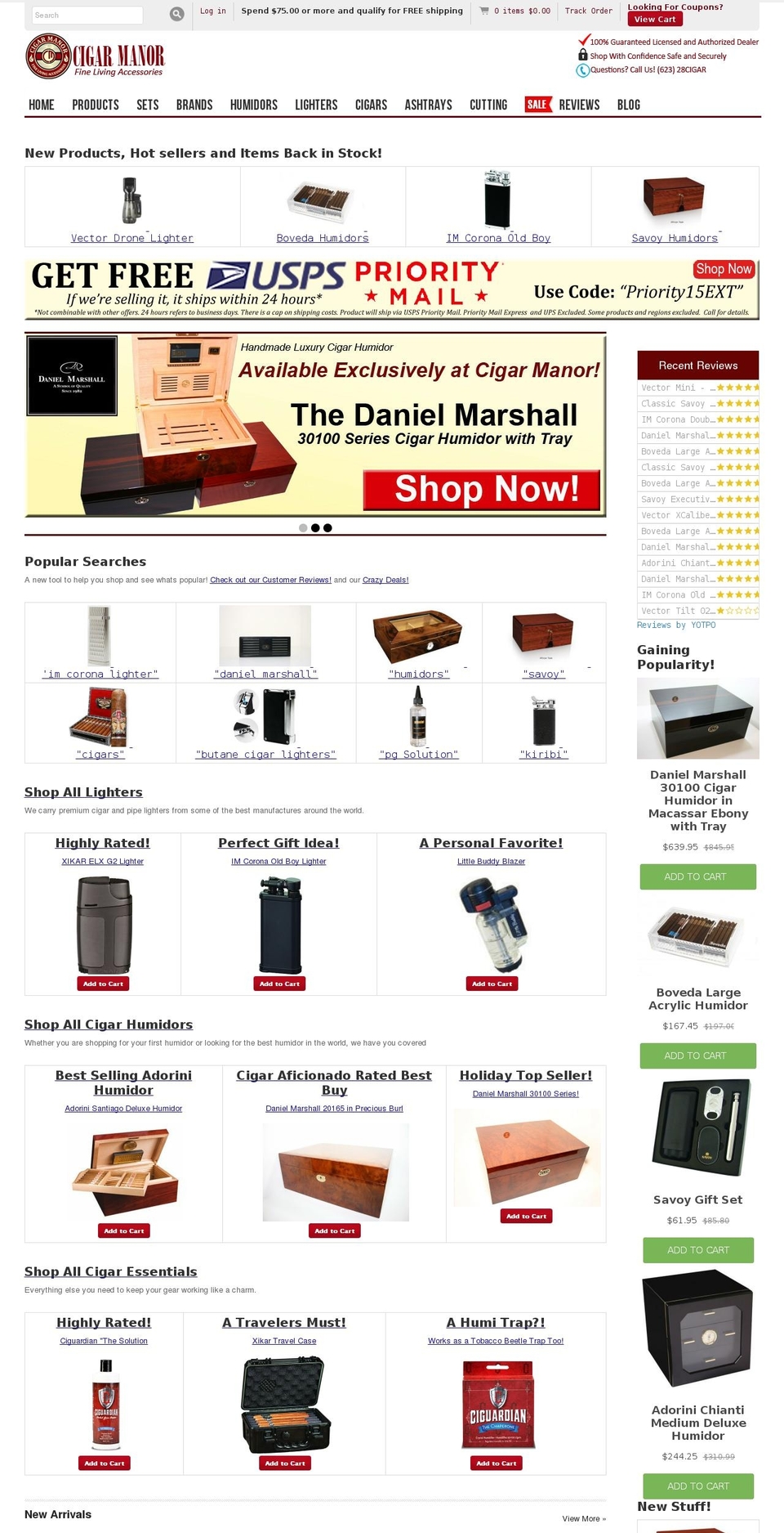 current-1-21-15 Shopify theme site example danielmarshallcigarhumidor.com