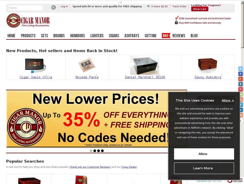 current-1-21-15 Shopify theme site example danielmarshallhumidor.com