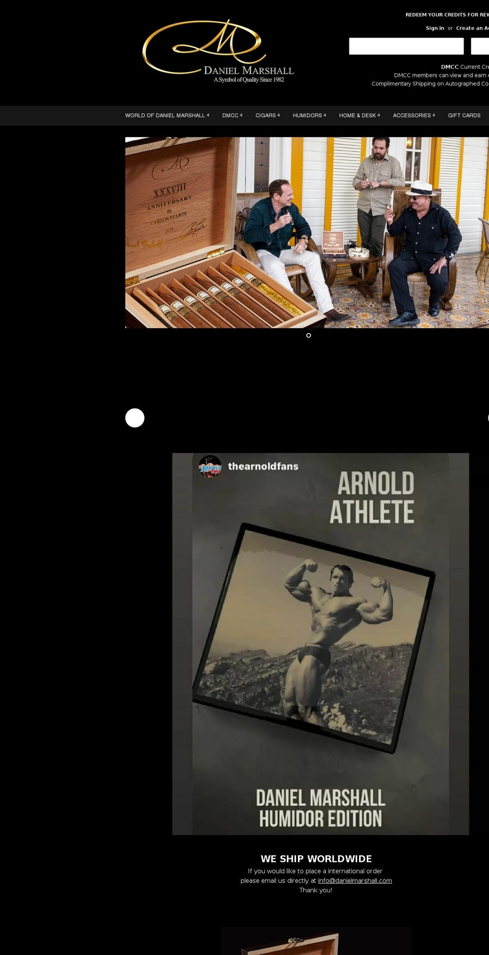 danielmarshallshop.com shopify website screenshot