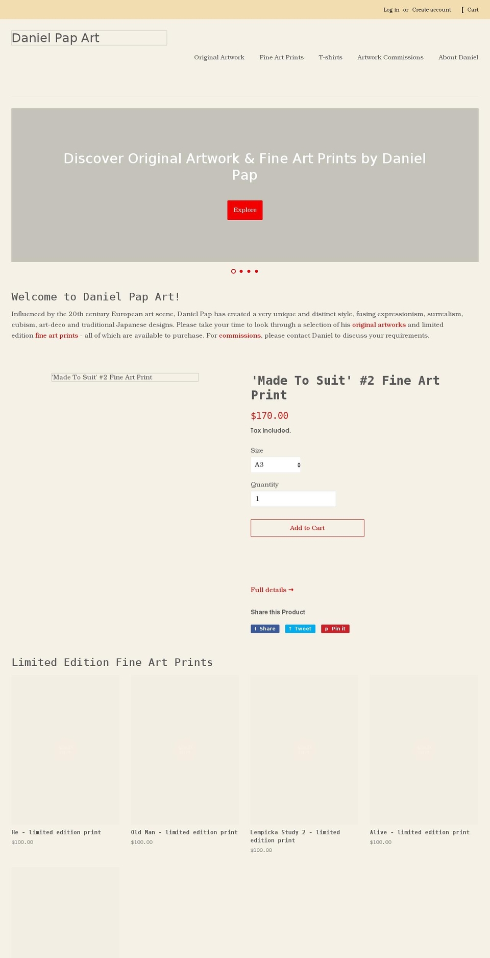 danielpapart.com shopify website screenshot
