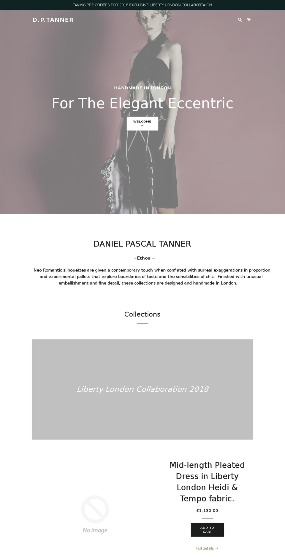 danielpascaltanner.com — Shopify storefront screenshot