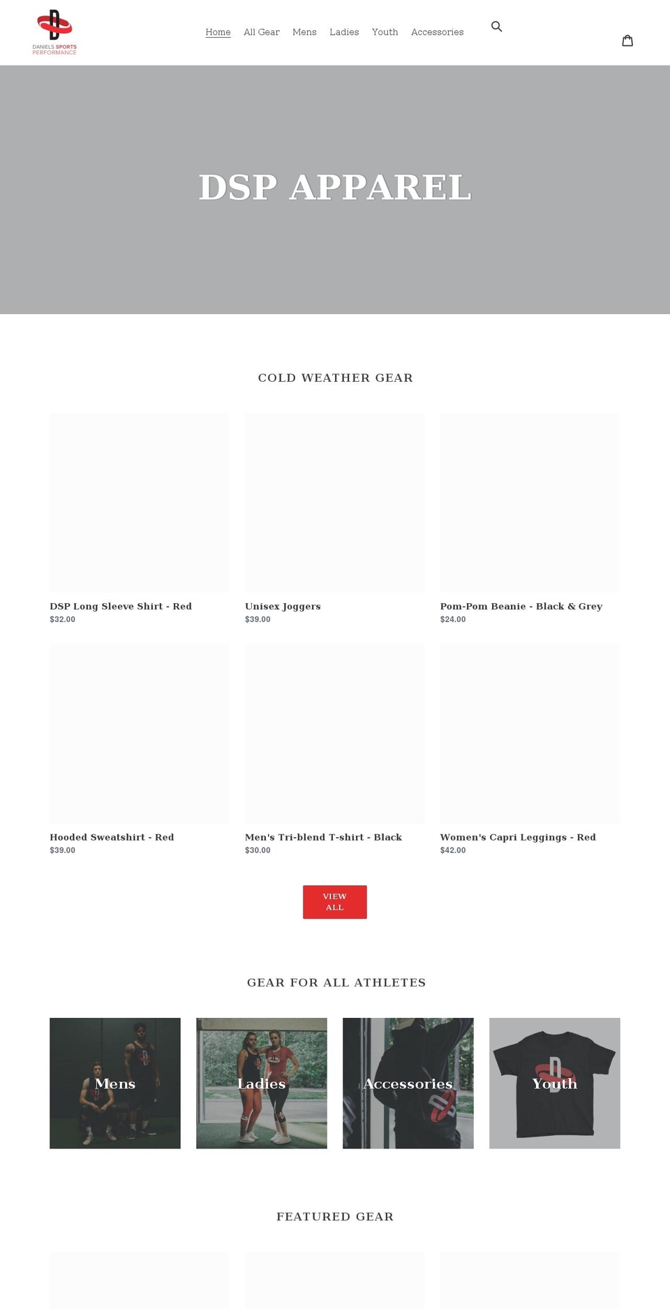 daniels-sports-performance.myshopify.com shopify website screenshot