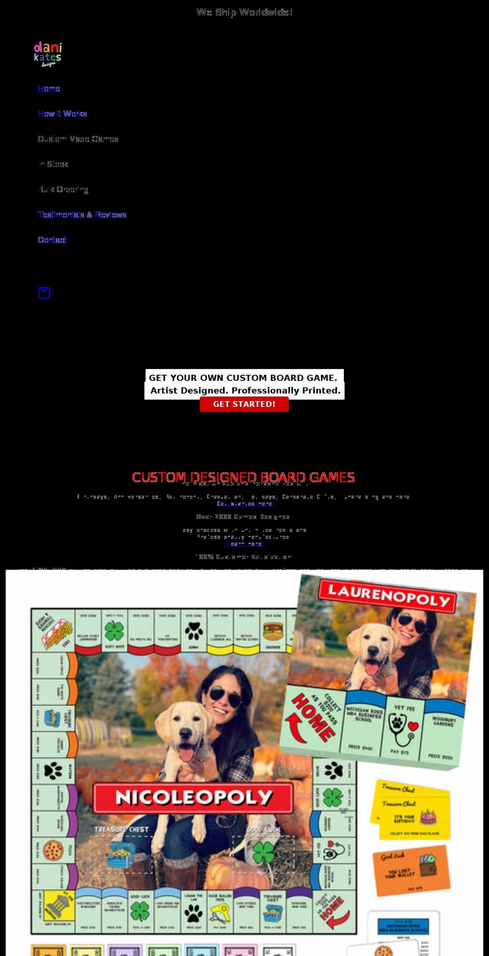 danikatesdesigns.com shopify website screenshot