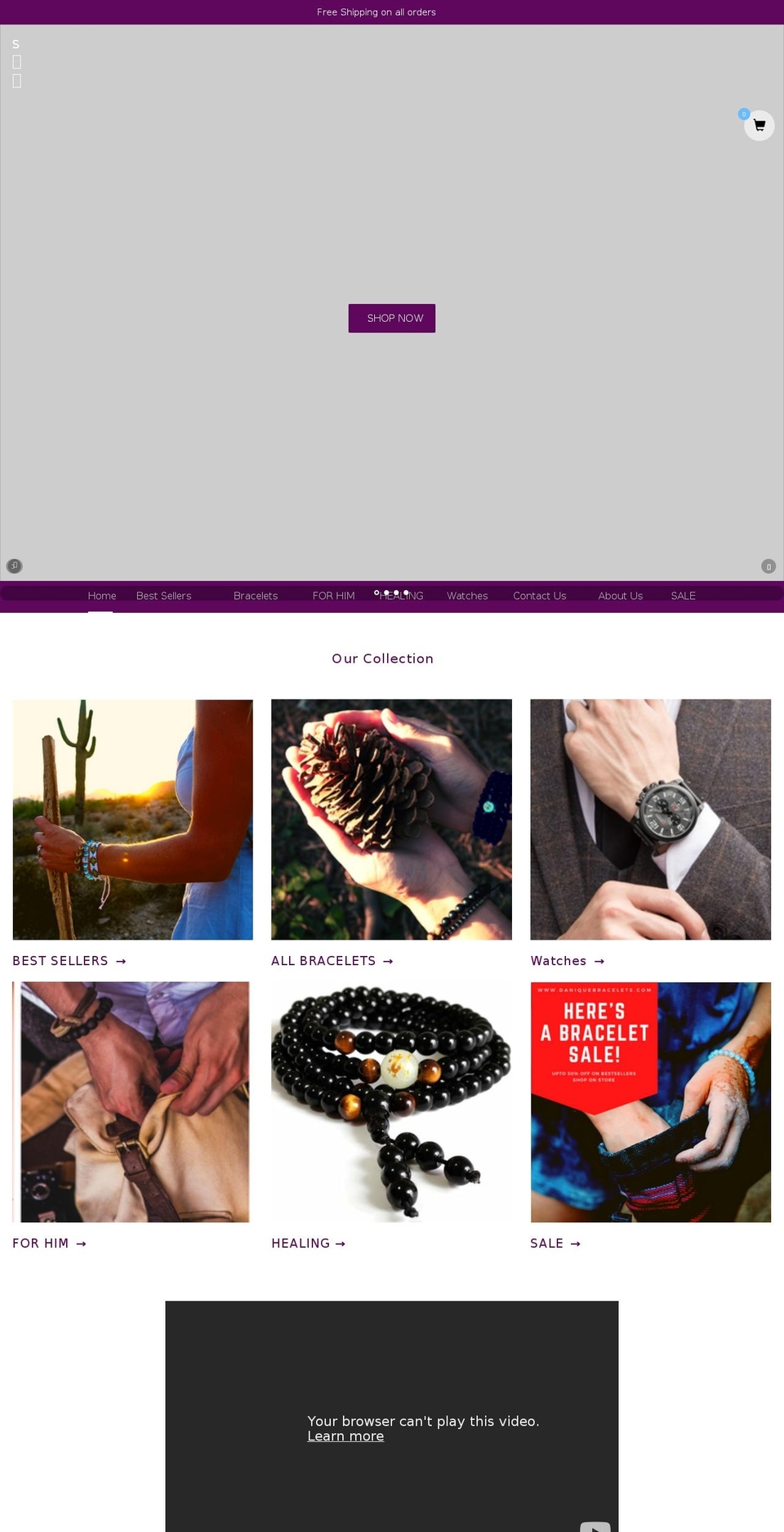 daniquebracelets.com — Shopify storefront screenshot