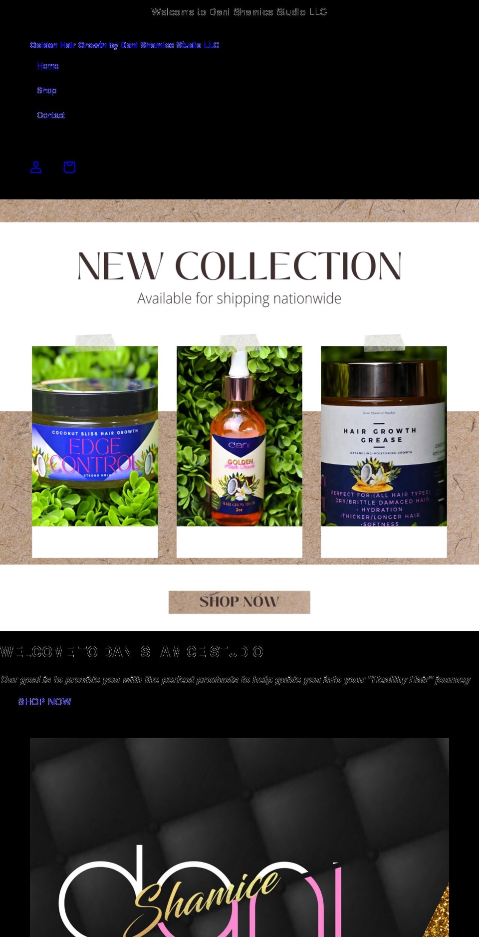 danishamicestudio.com shopify website screenshot