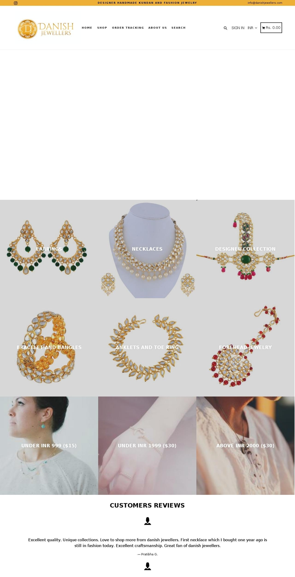 danishjewellers.com shopify website screenshot