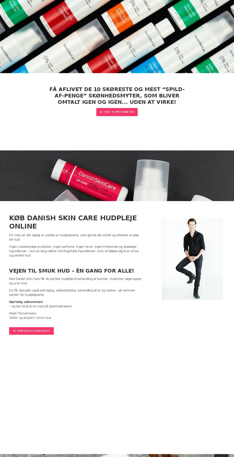 danishskincare.dk shopify website screenshot