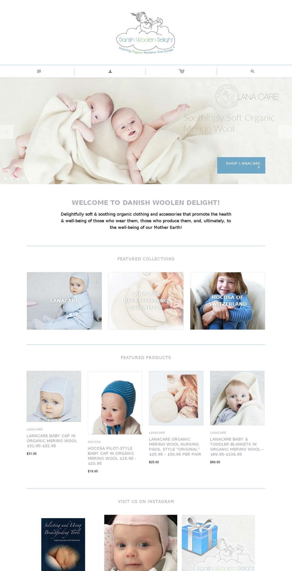 danishwool.net shopify website screenshot