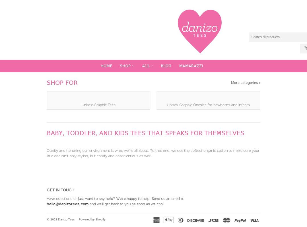 danizotees.com — Shopify storefront screenshot