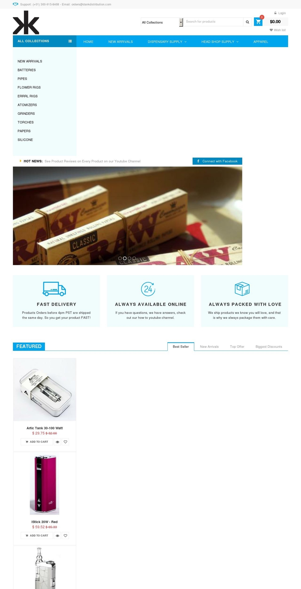 dankdistribution.com shopify website screenshot