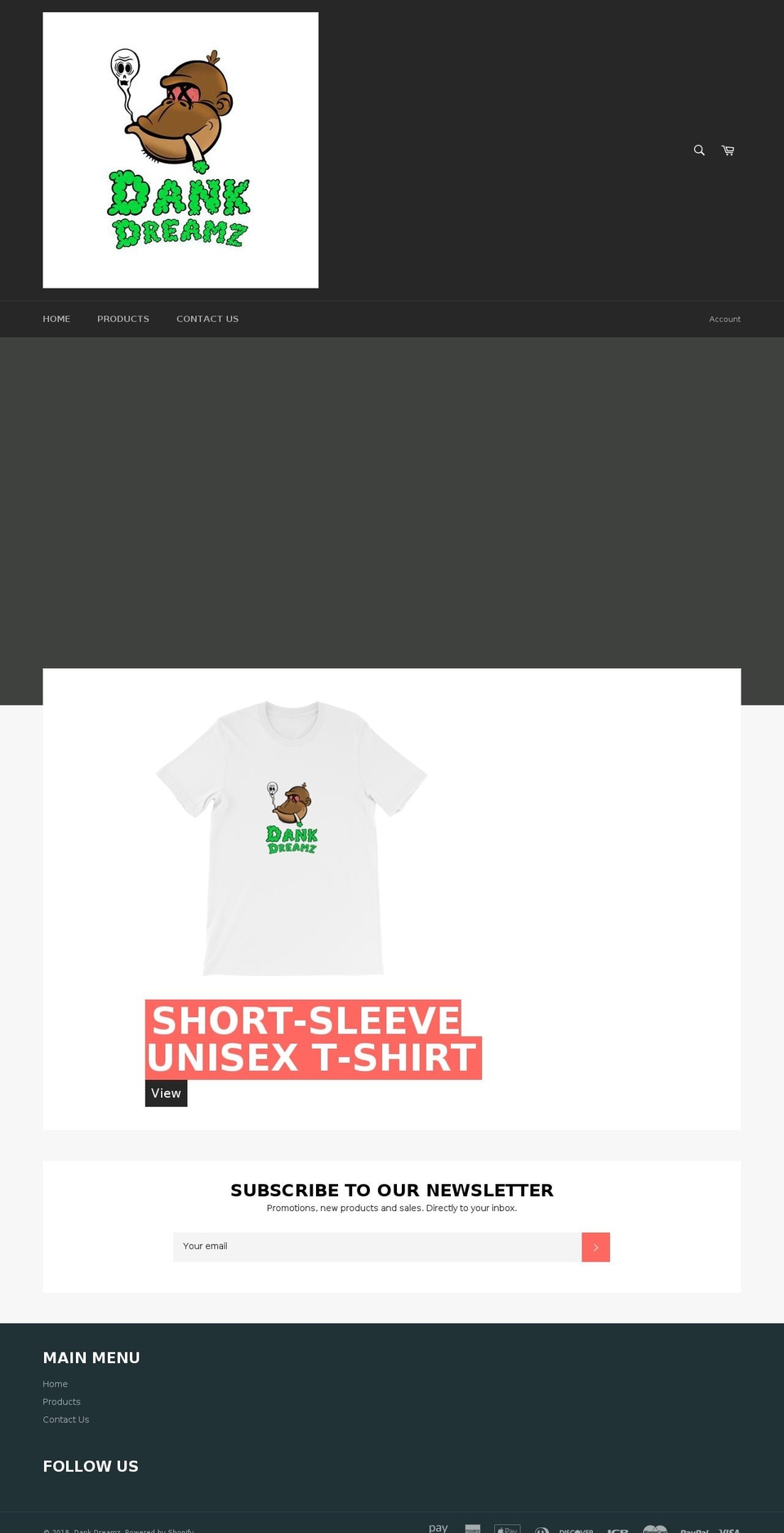 dankdreamz.com shopify website screenshot