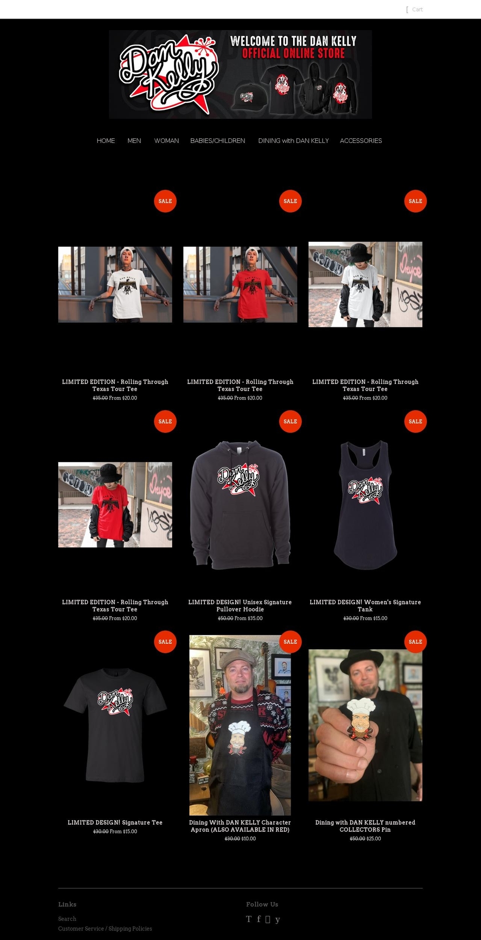 dankellystore.com shopify website screenshot