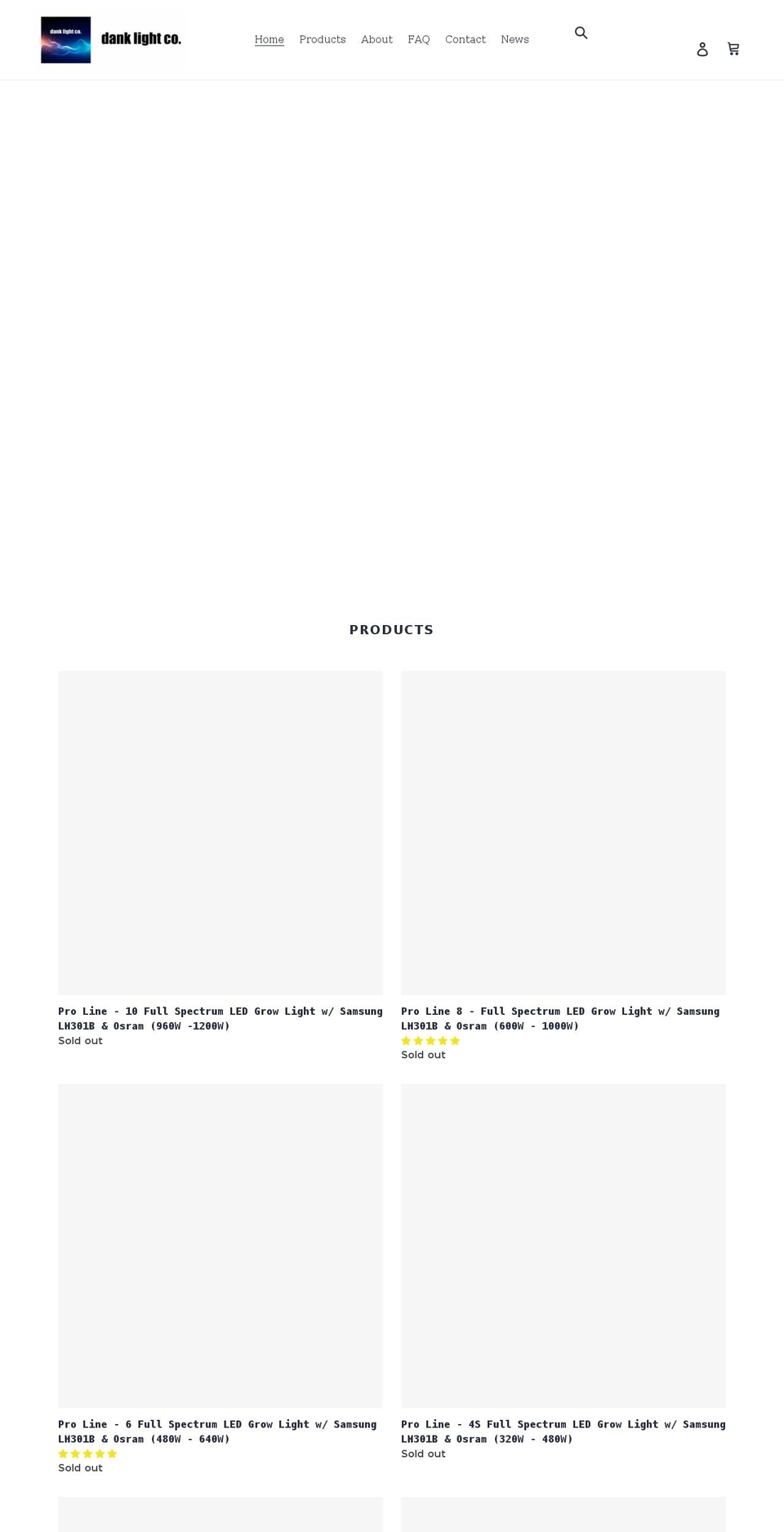 danklightco.com shopify website screenshot