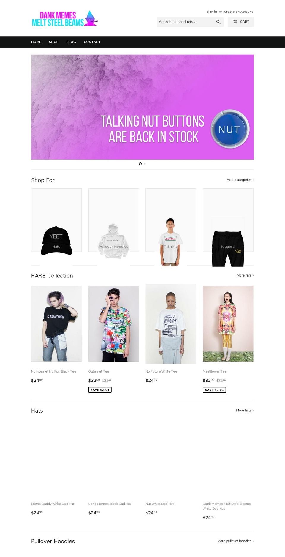 dankmemesgang.com shopify website screenshot