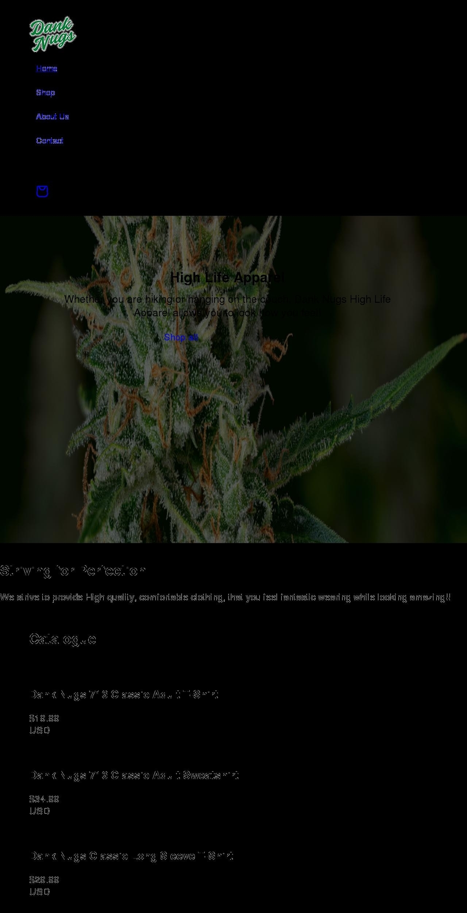 danknugs.net shopify website screenshot