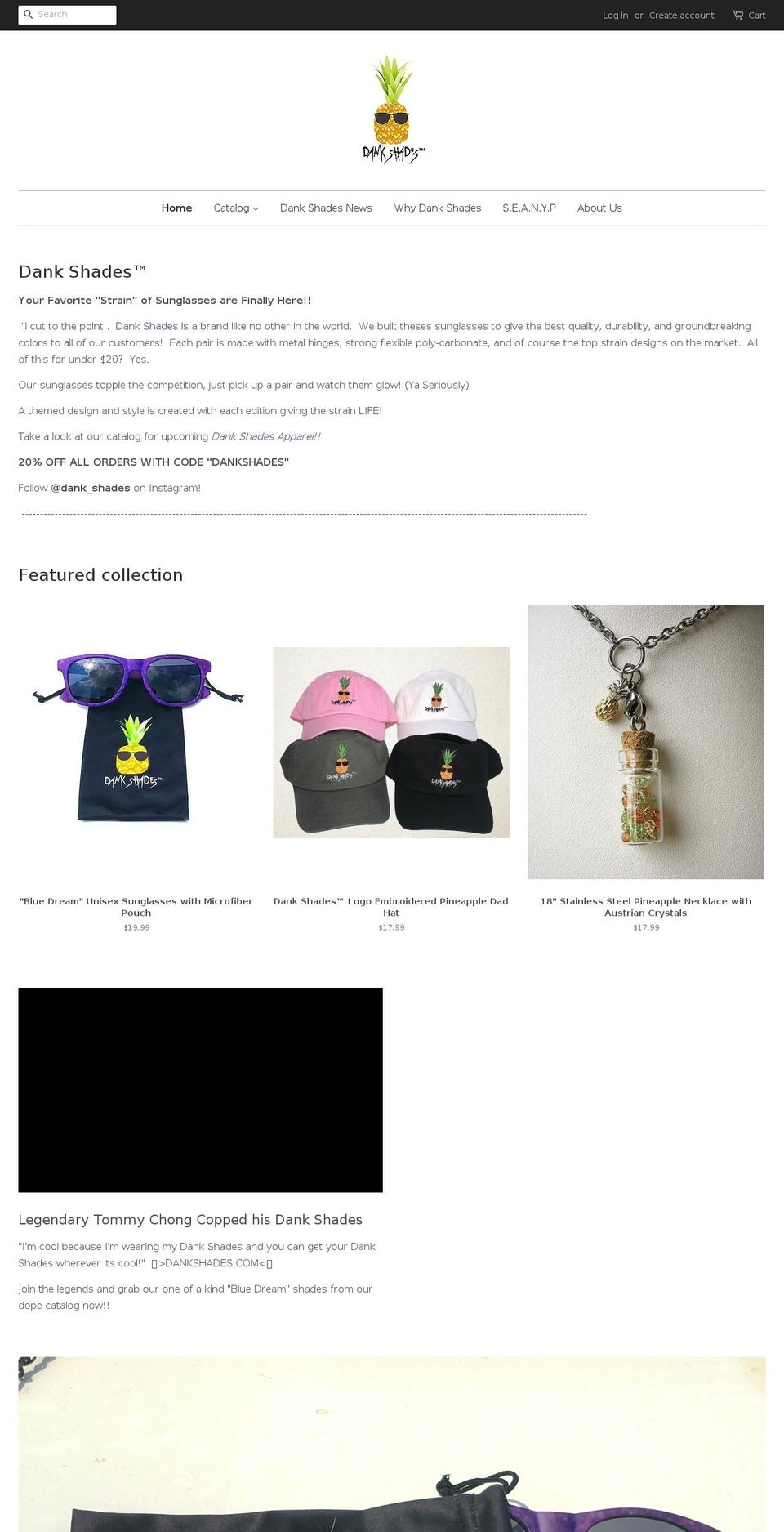 dankshades.com — Shopify storefront screenshot
