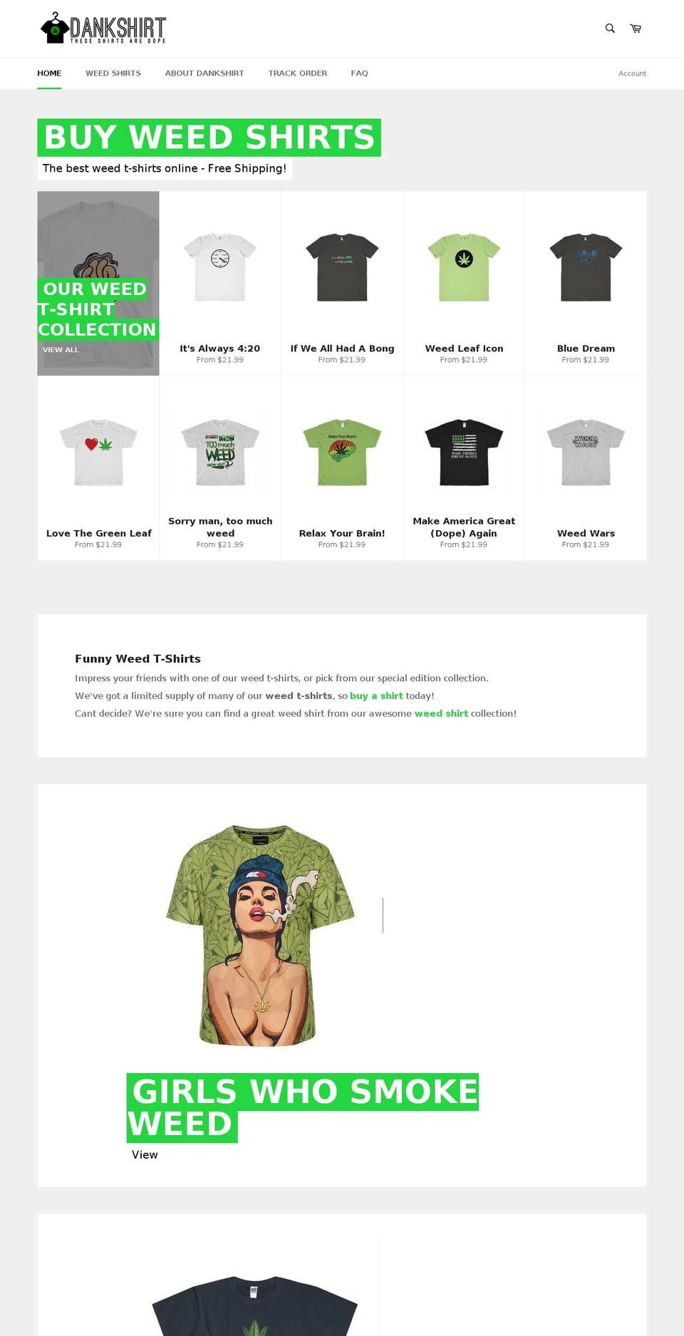 dankshirt.com — Shopify storefront screenshot