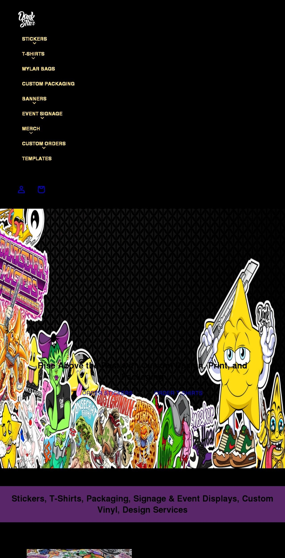 dankstarr.com shopify website screenshot