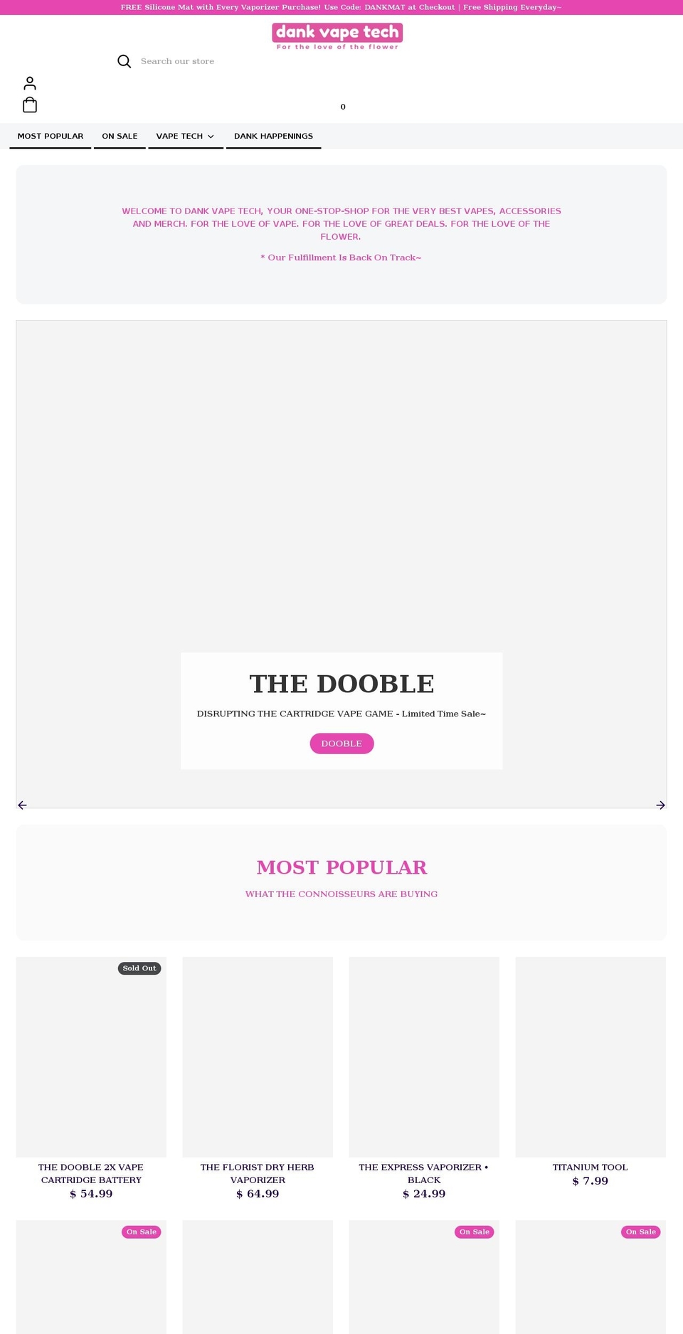 dankvapetech.com shopify website screenshot