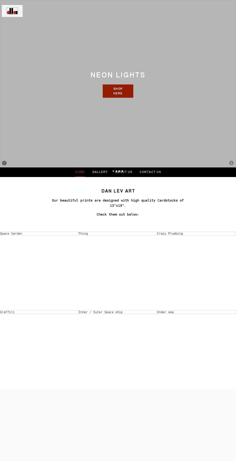 danlevart.com shopify website screenshot