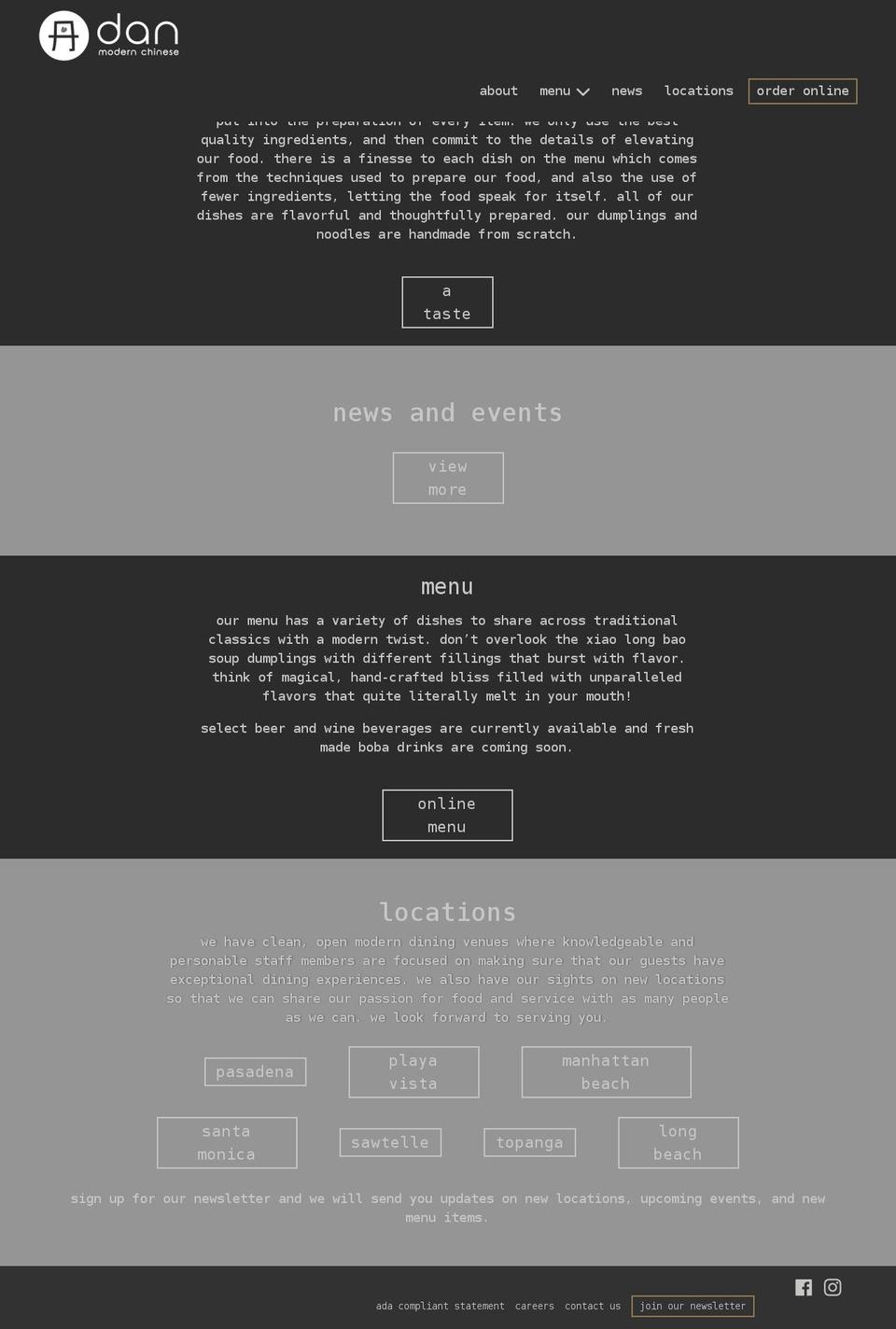 danmodernchinese.com shopify website screenshot