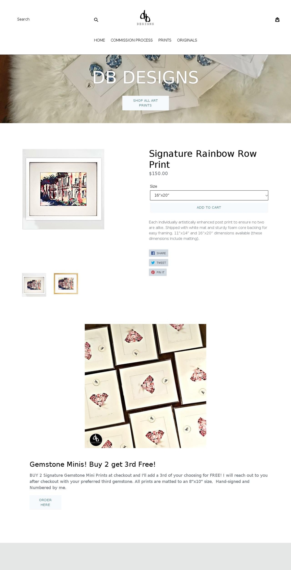 dannibairddesigns.com shopify website screenshot