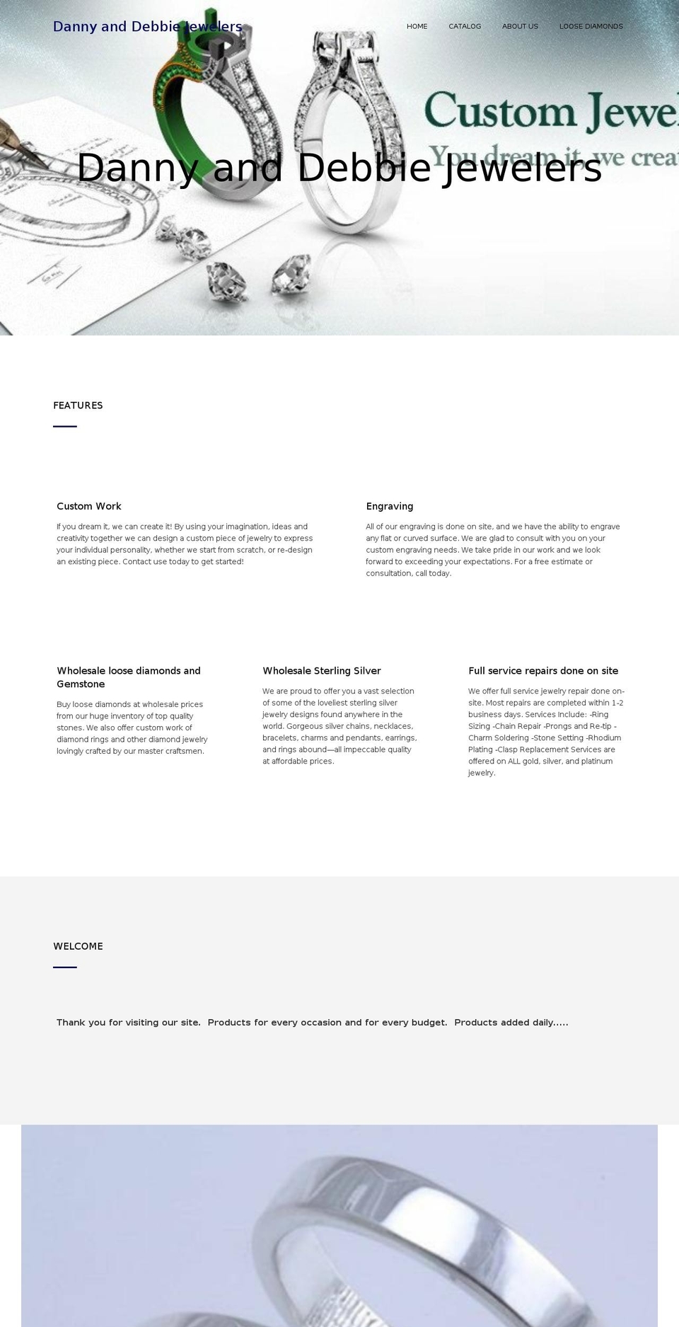 dannyanddebbie.net shopify website screenshot