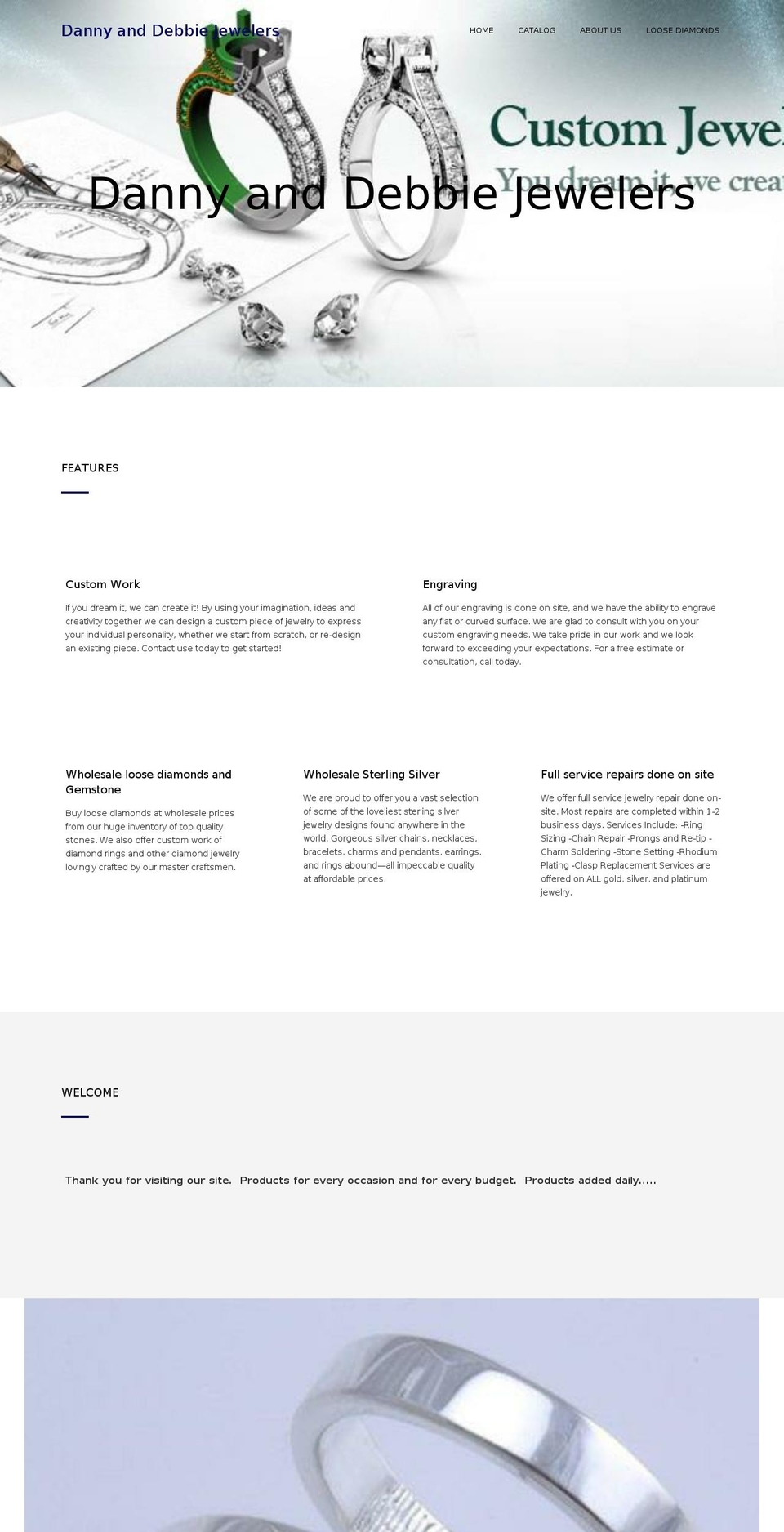 dannyanddebbiejewelers.com — Shopify storefront screenshot