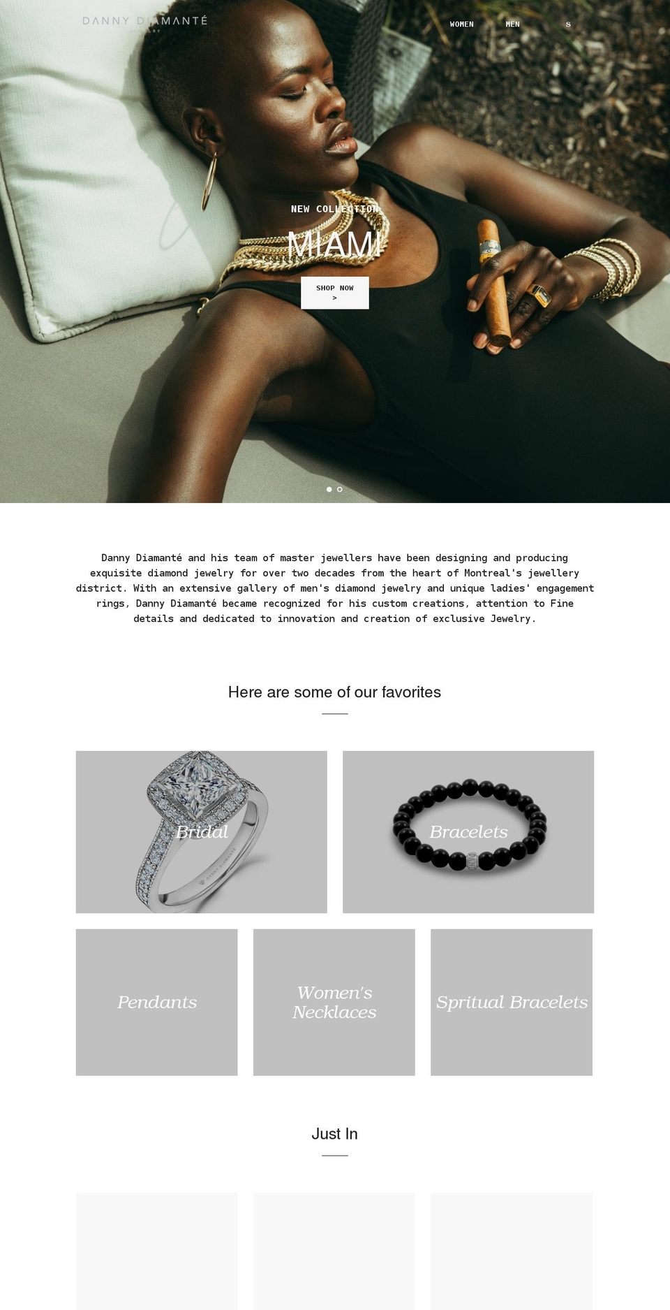 dannydiamante.com shopify website screenshot