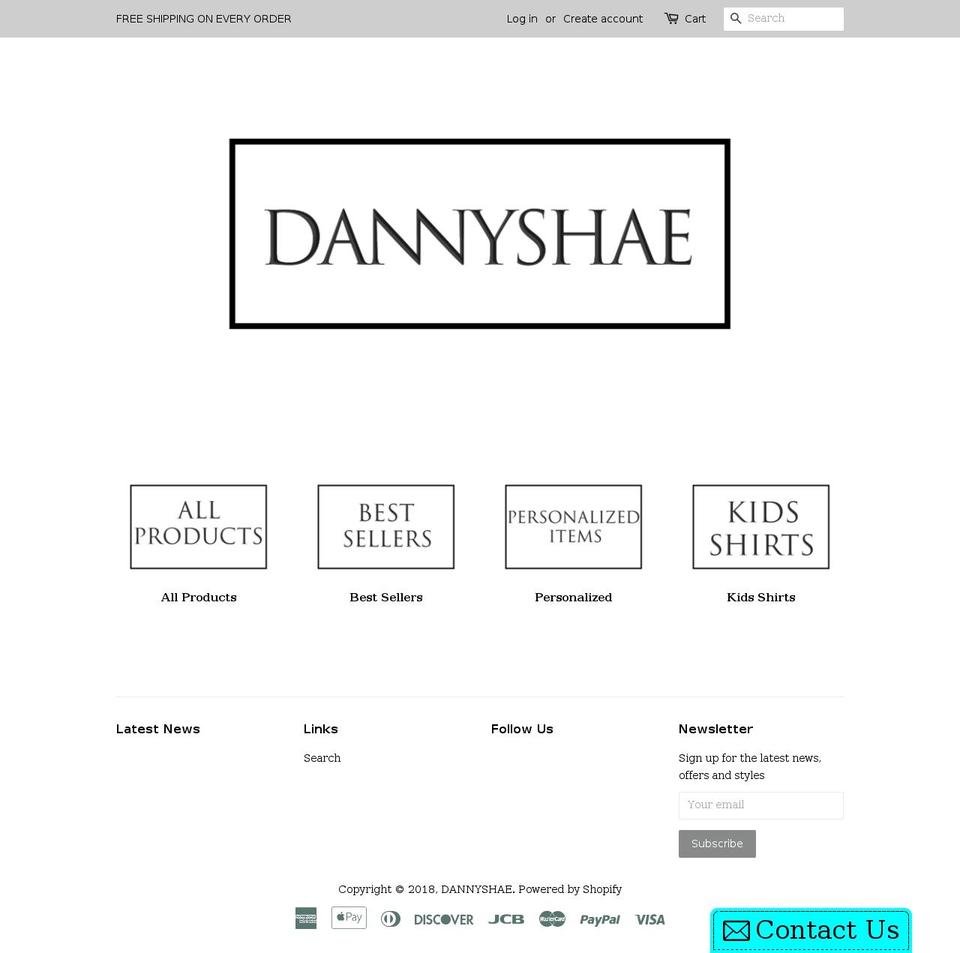 dannyshae.com — Shopify storefront screenshot